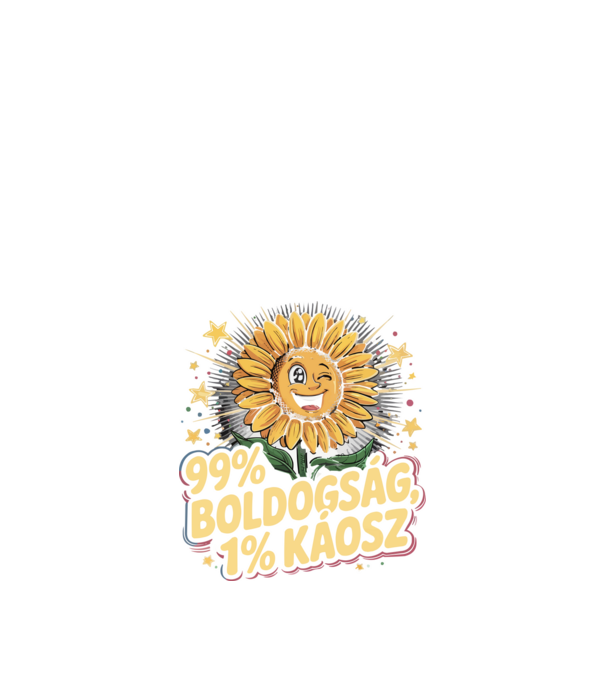 99% BOLDOGSÁG 1%KÁOSZ minta fekete pólón