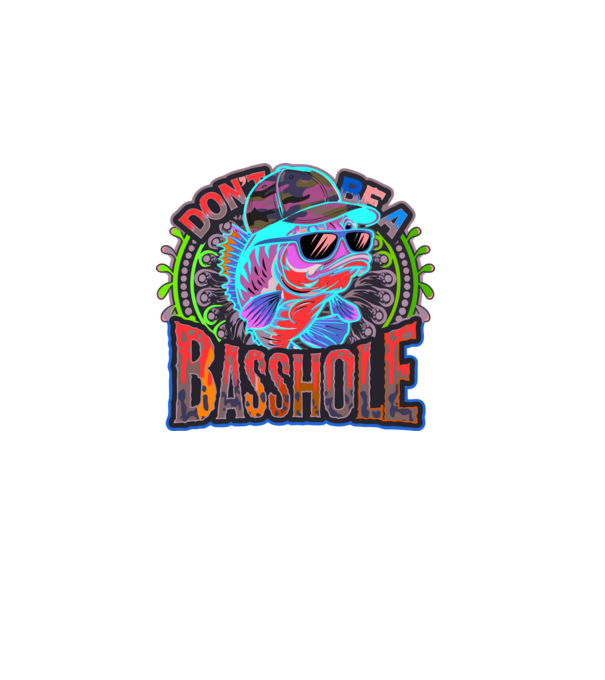 BASSHOLE minta fekete pólón