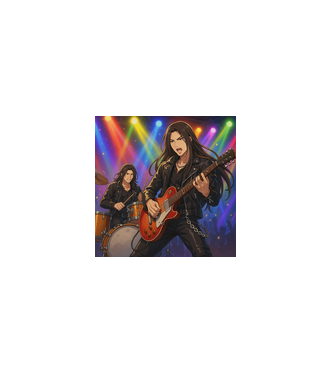 Anime rock  minta fekete pólón