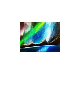 Norway Dream Paint minta fekete pólón