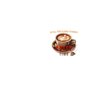 Coffee Time minta neonsárga pólón