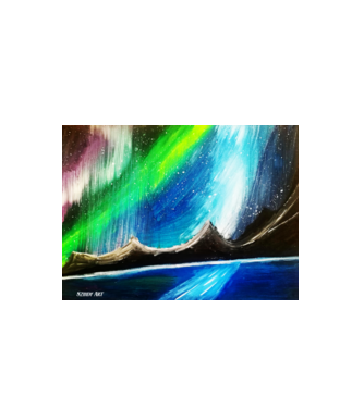 Norway Dream Paint minta fehér pólón