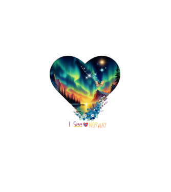 I Love Norway minta fekete pólón