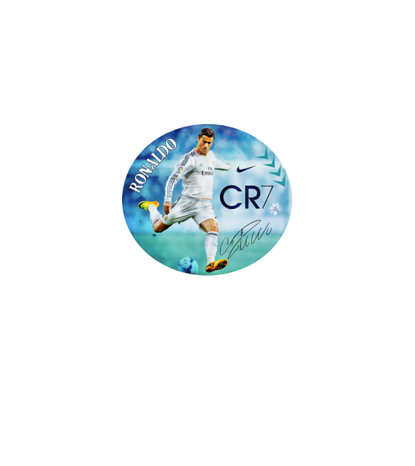 Cristiano Ronaldo minta fehér/piros pólón