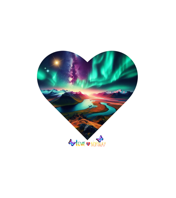 Love Norway minta fehér pólón