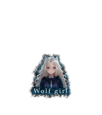 Wolf Girl – Titokzatos Anime Farkaslány minta fehér pólón