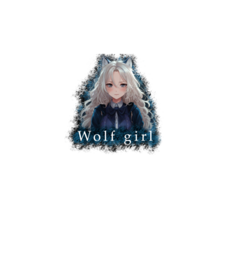 Wolf Girl – Titokzatos Anime Farkaslány minta fehér pólón