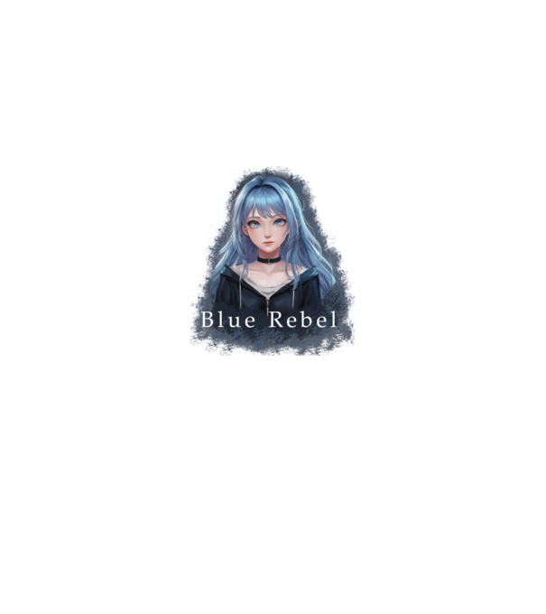 Blue Rebel – A Lázadás Színe minta királykék pólón