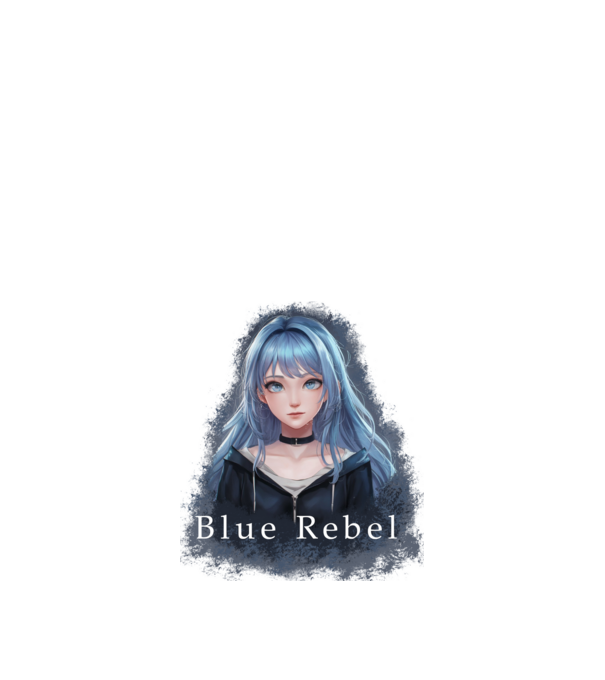 Blue Rebel – A Lázadás Színe minta királykék pólón