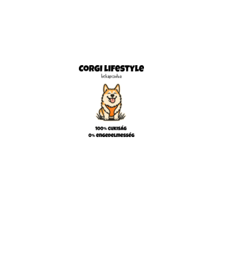 Corgi Mód Aktiválva minta szürke pólón