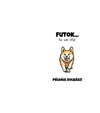 Corgi Sprint Kolbászig minta neonsárga pólón
