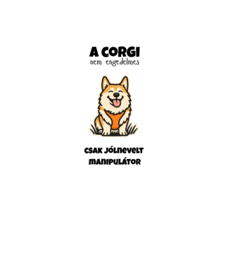 Manipulátor Corgi minta szürke pólón