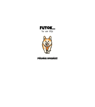 Corgi Sprint Kolbászig minta királykék pólón