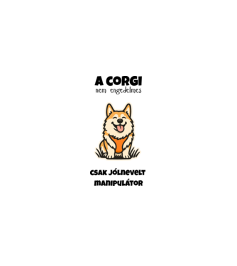 Manipulátor Corgi minta szürke pólón