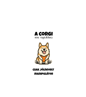 Manipulátor Corgi minta almazöld pólón