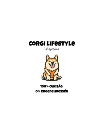 Corgi Mód Aktiválva minta almazöld pólón