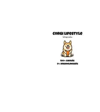 Corgi Mód Aktiválva minta neonsárga pólón
