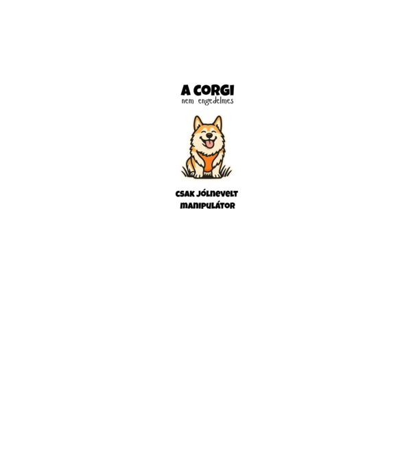 Manipulátor Corgi minta királykék pólón