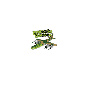 Bombadiro Crocodilo Rajzfilm stílus minta királykék pólón