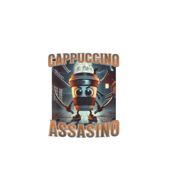 Cappuccino Assassino minta fekete pólón