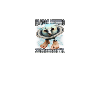 La Vaca Saturno Saturnita minta fekete pólón