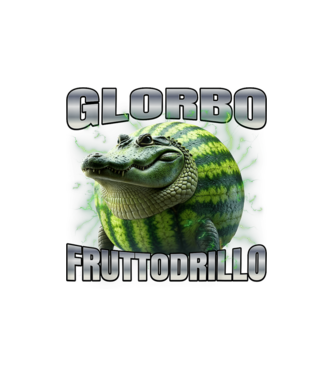 Glorbo Fruttodrillo minta homokszín pólón