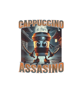 Cappuccino Assassino minta fekete pólón