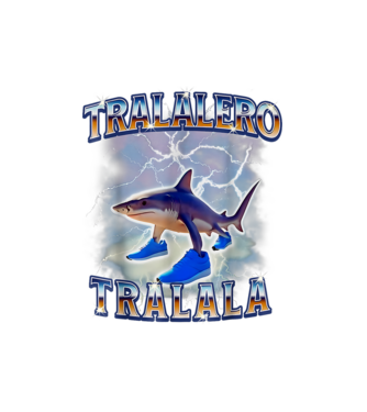 Tralalero Tralala minta fekete pólón