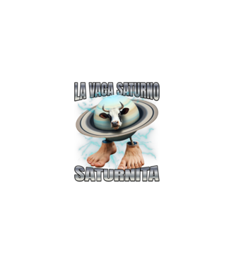 La Vaca Saturno Saturnita minta fekete pólón