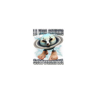 La Vaca Saturno Saturnita minta fekete pólón