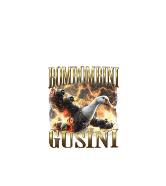 Bombombini Gusini minta fekete pólón