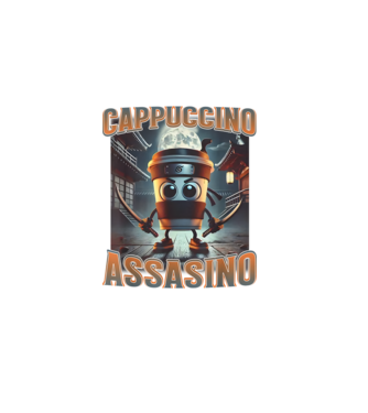 Cappuccino Assassino minta fekete pólón
