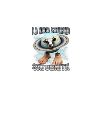 La Vaca Saturno Saturnita minta fekete pólón