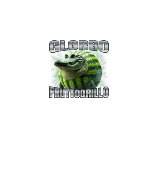 Glorbo Fruttodrillo minta fekete pólón