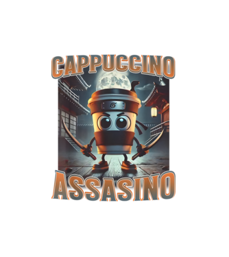 Cappuccino Assassino minta fekete pólón