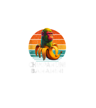 Chimpanzini Bananini minta fekete pólón