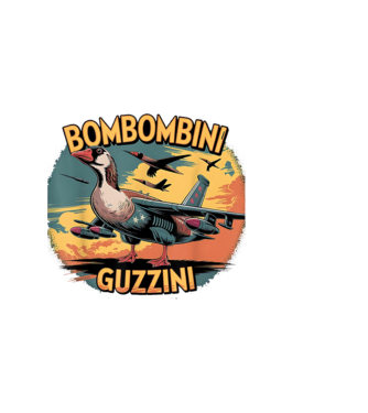 Bombombini Guzzini minta sötétkék pólón