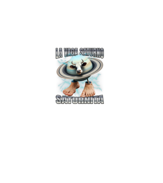 La Vaca Saturno Saturnita minta fekete pólón