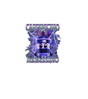 Lila Cappuccino Assassino minta fekete pólón