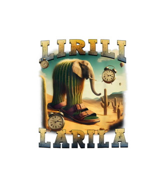 Lirili Larila minta fekete pólón