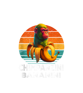 Chimpanzini Bananini minta fehér pólón