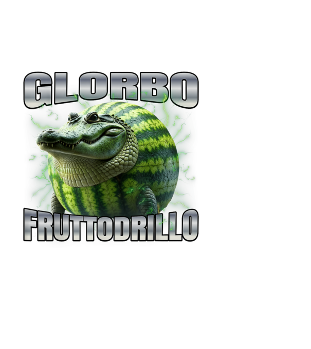 Glorbo Fruttodrillo minta fehér pólón