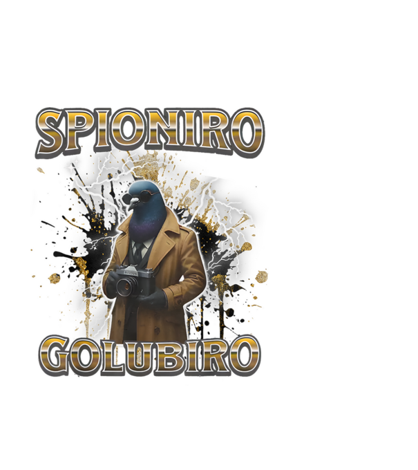 Spioniro Golubiro minta fekete pólón