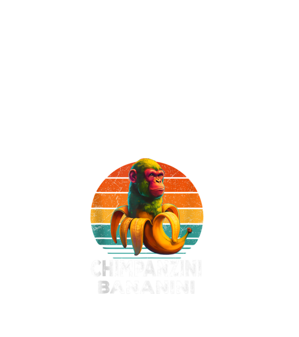 Chimpanzini Bananini minta fehér pólón