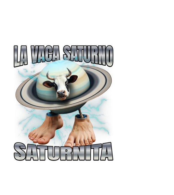 La Vaca Saturno Saturnita minta fekete pólón