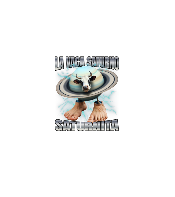 La Vaca Saturno Saturnita minta szürke pólón