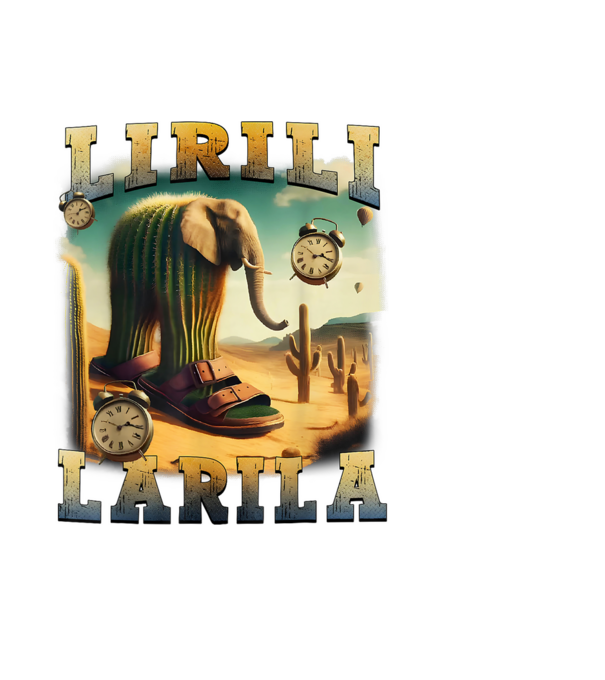 Lirili Larila minta fekete pólón