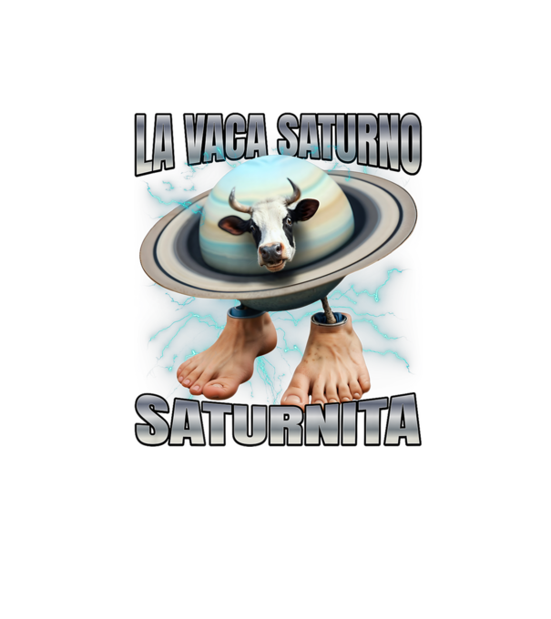 La Vaca Saturno Saturnita minta homokszín pólón