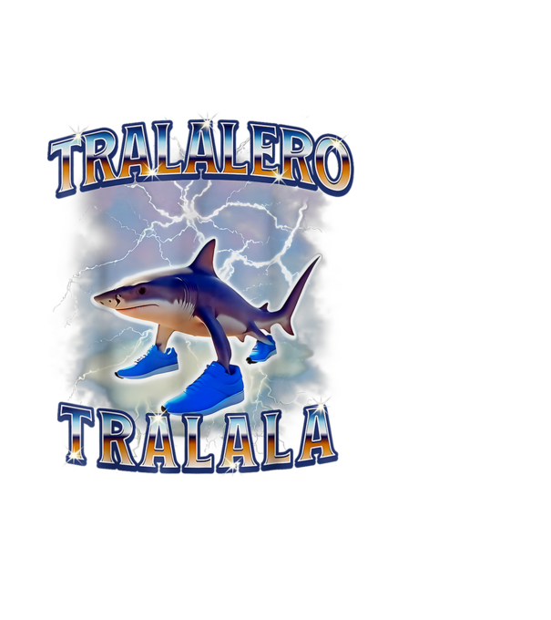 Tralalero Tralala minta fekete pólón