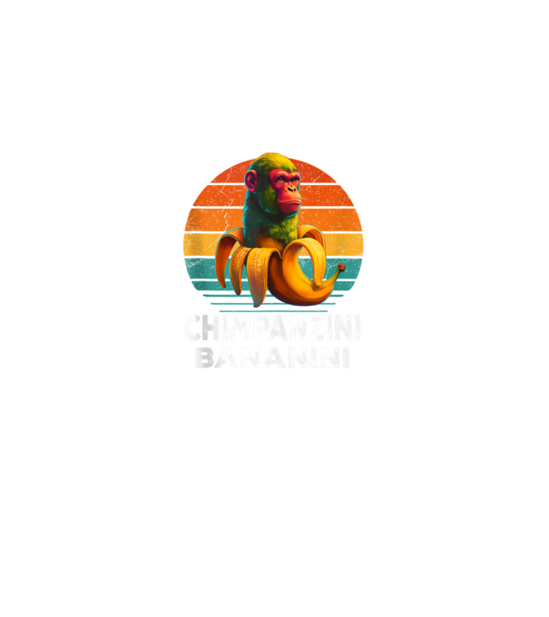 Chimpanzini Bananini minta fekete pólón